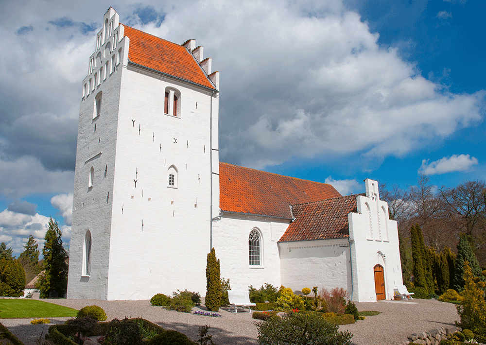 Udby Church on Souhtern Zealand. 