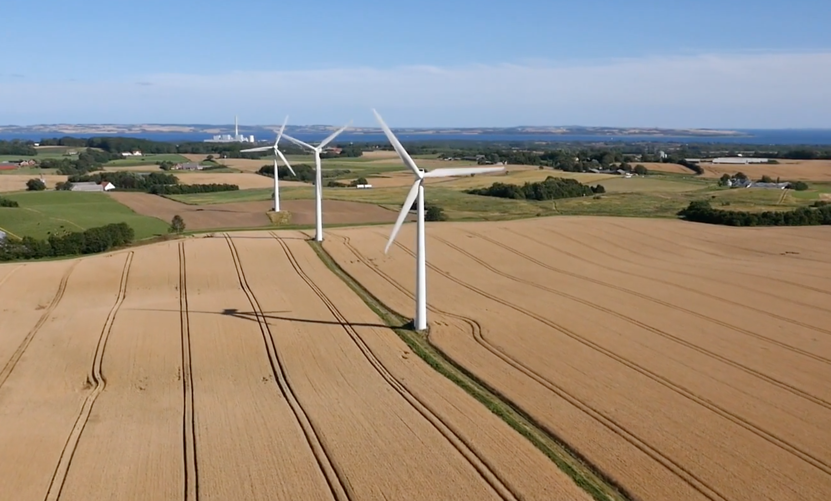 Danish fields windmills