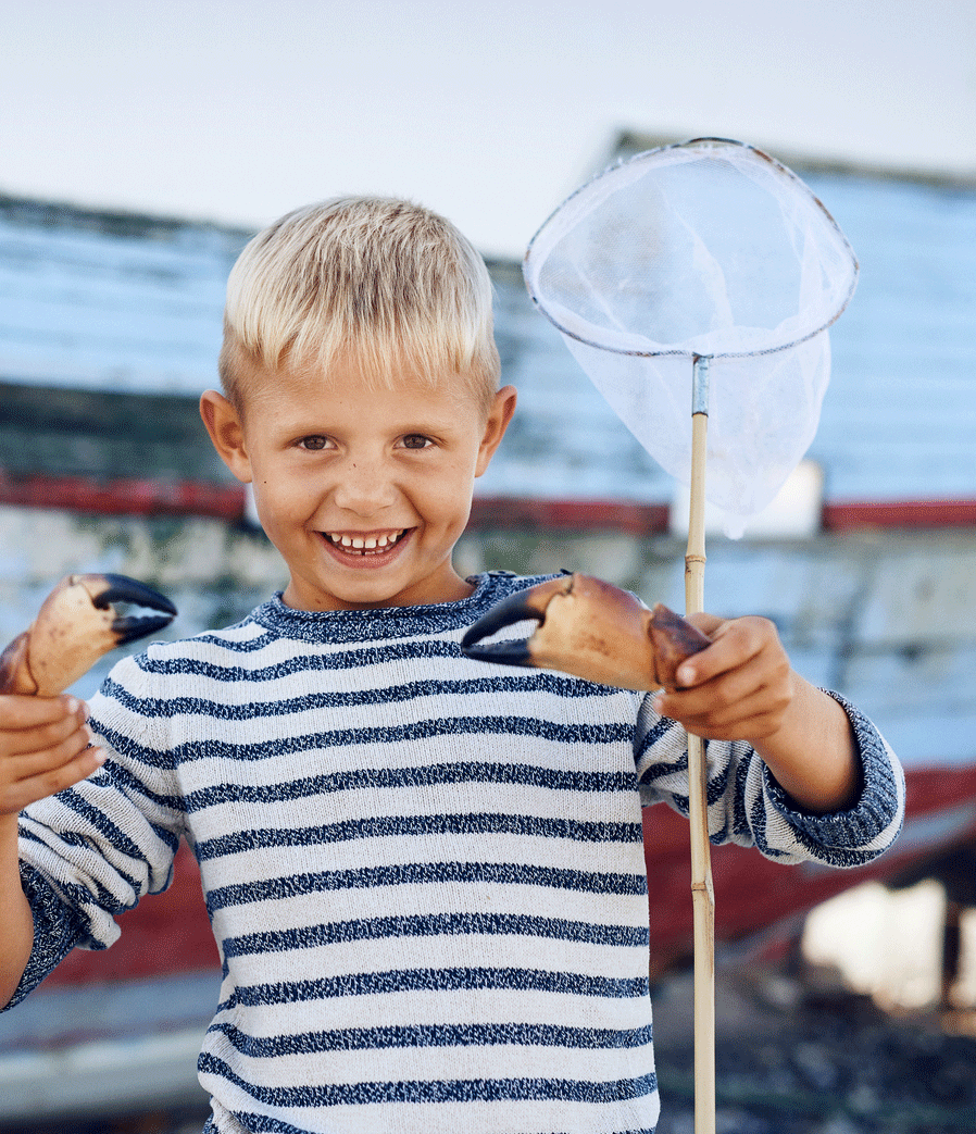 Danish boy fishing